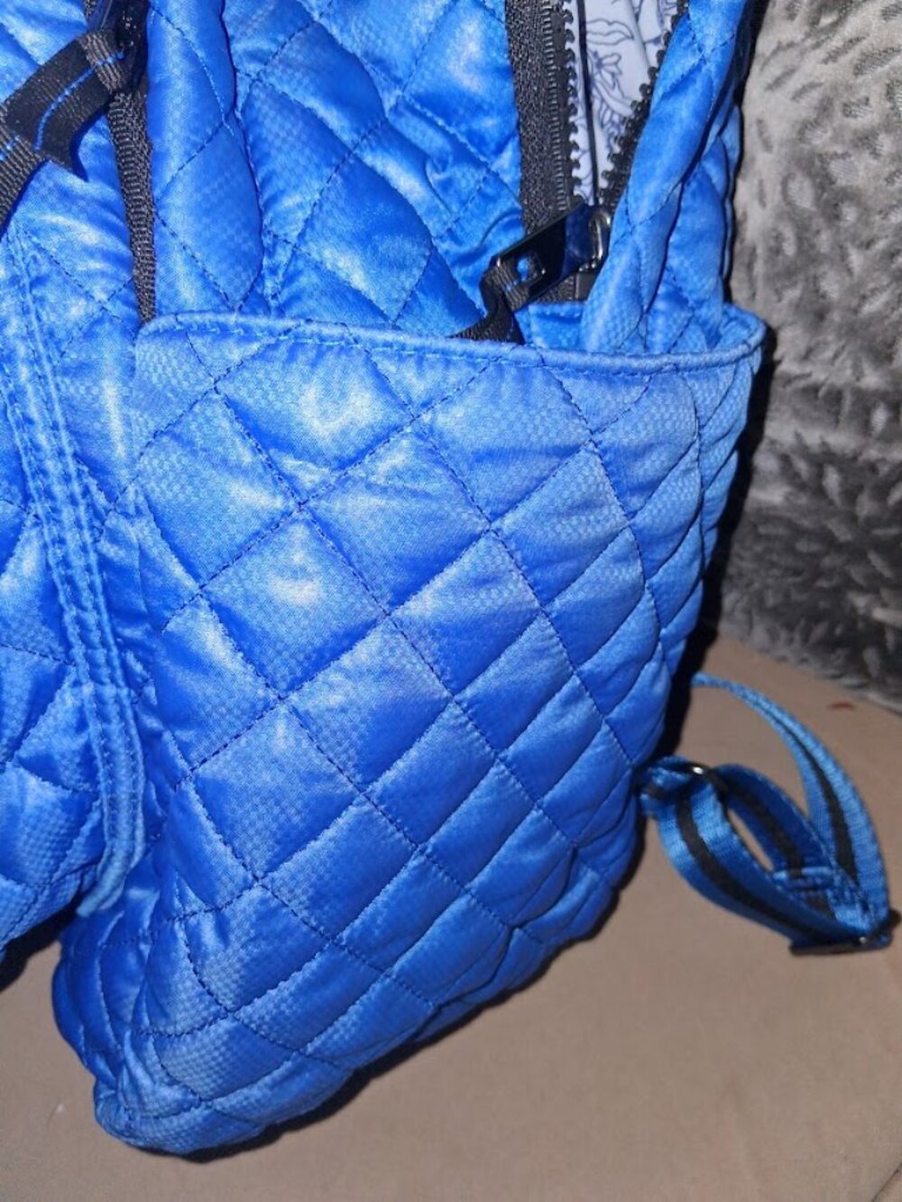 Oliver Thomas Blue Quilted Tennis Backpack - Picture 6 of 7